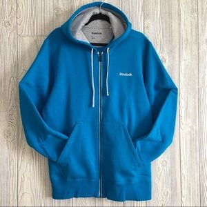 Reebok Large Fleece Lined Blue Hoodie